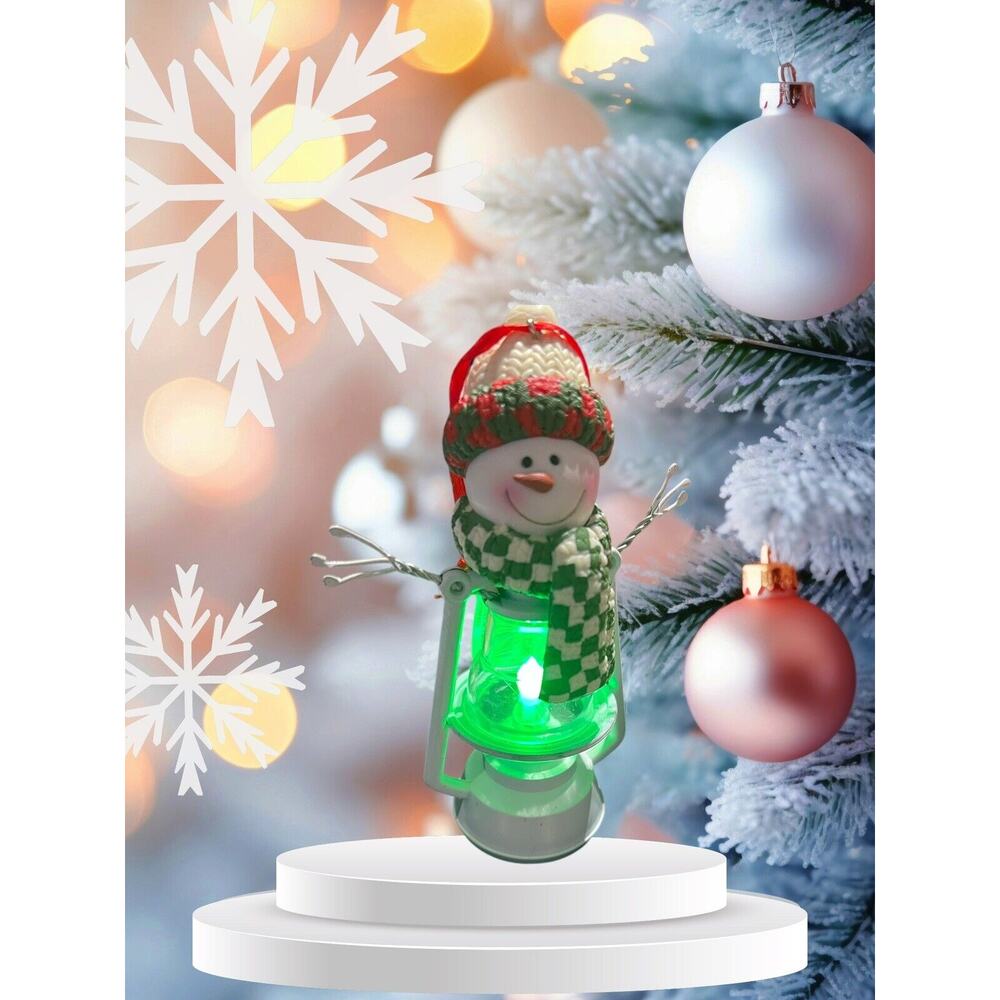 Kurt S. Adler Santa's World Light Up Color Change Snowman 5"ornament